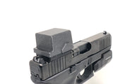 Back view of Hugo Industries dust cover on Holosun HE509T red dot optic that's mounted on Glock 19 Gen 5