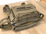 Bottom of Crye SPC plate carrier showing how placard sits flush with bottom